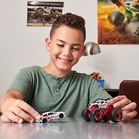 Monster Jam, Monster truck Lucas Stabilizer officiel et voiture de course à l'échelle 1:64, jouets pour garçons et filles à partir de 3 ans