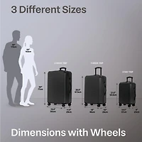 3-Piece Hardside Luggage Set: 28 Inch