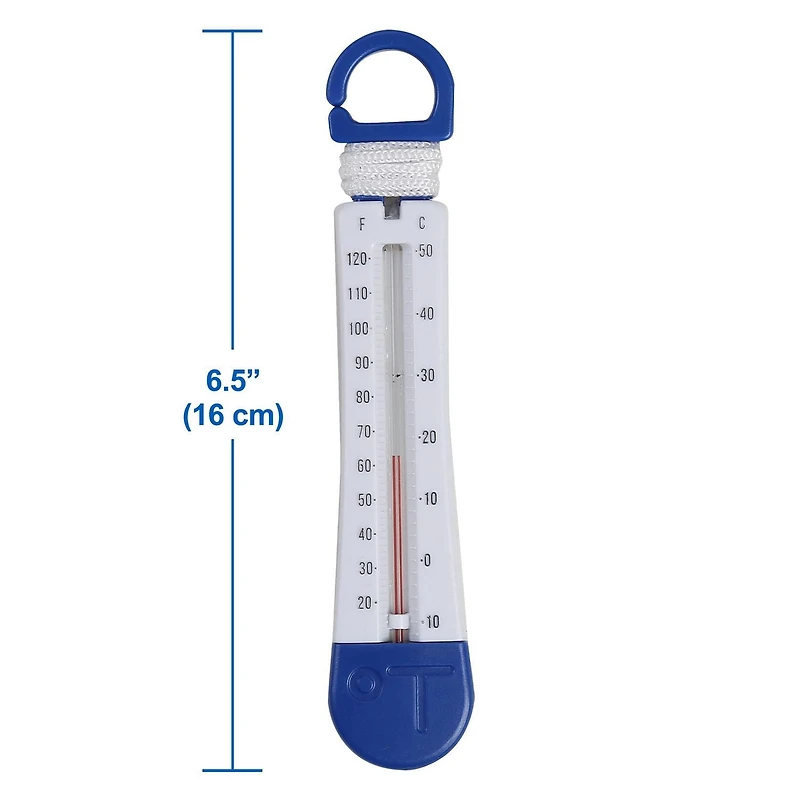 Thermomètre de spa Mainstays Conception discrète avec un cordon de retenue