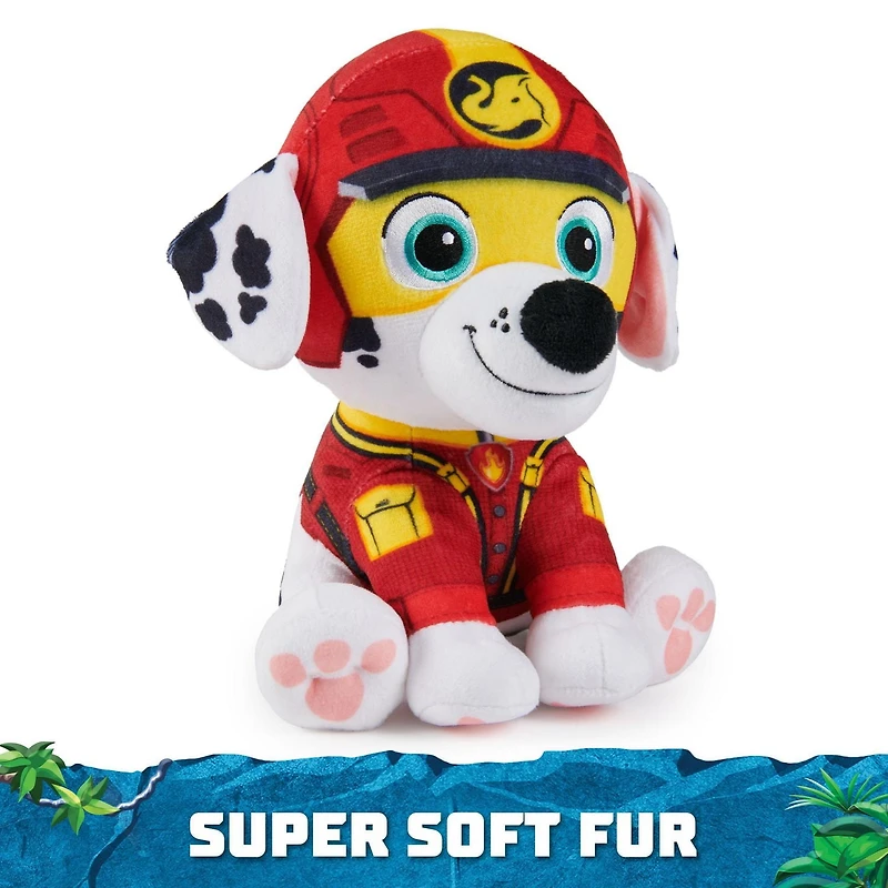 PAW Patrol Jungle Pups, Peluche Tracker de 20,3 cm, animal en peluche pour les garçons et les filles à partir de 3 ans