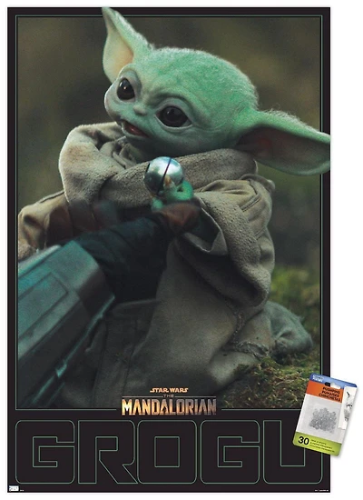 Star Wars: The Mandalorian Season 2 - Grogu Wall Poster, 22.375" x 34" Framed
