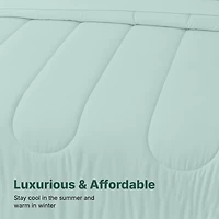 Beddora Ensemble de Lit 7 Pcs – Comprend une Couette, 2 Taies d'Oreiller, un Drap Plat, un Drap-Housse et 2 Taies d'Oreiller – Ultra-Doux, Toutes Saisons, Grand – Blanc Éclatant