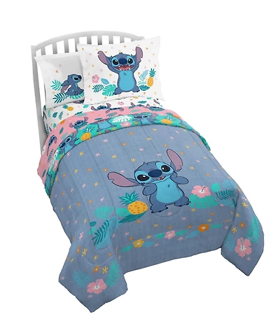 Disney Lilo & Stitch Denim Hawaïen Douillette pour Lit 1 ou 2 Places Réversible