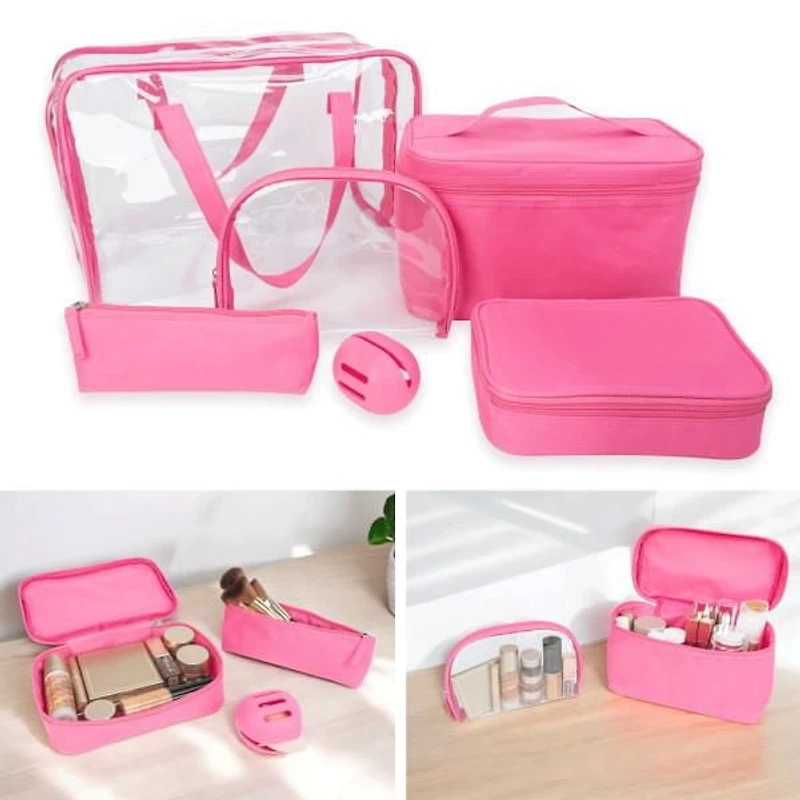 Equate Beauty cosmetic bag - 6-Piece Value Set - Pink