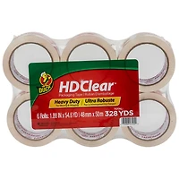 Duck Brand HD Clear Heavy Duty Packing Tape, 1.88 in. x 54.6 yd., 4 Rolls