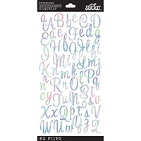 STICKO ABC IRIDESCENT SWEETHEART SCRIPT, STICKER