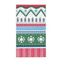 Serviettes de table de Noël multicolores effet métallisé – Ville de guirlandes, 32,8 x 40,9 cm, 20 pièces, service de table pour la maison, style vacances