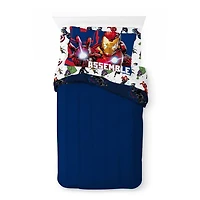 Marvel Avengers Ensemble de Literie 4 Pièces pour Lit 1 Place + En Prime un Sac
