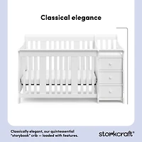 Lit de Bébé 5-en-1 avec Table à Langer Attachée Portofino de Storkcraft