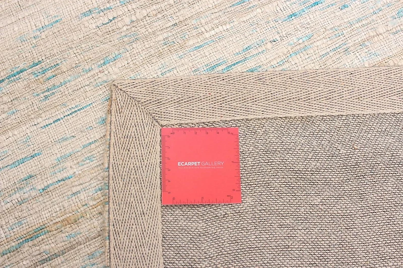 ECARPETGALLERY 5'1" x 8'0" Transitional Collage Handmade Area Rug for Living Room, Dining Room and Bedroom in Ivory