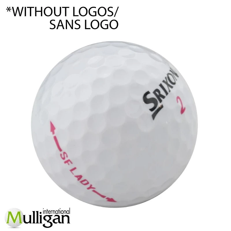 Mulligan - 48 balles de golf récupérées Srixon Soft Feel Lady 5A Pristine, Blanc