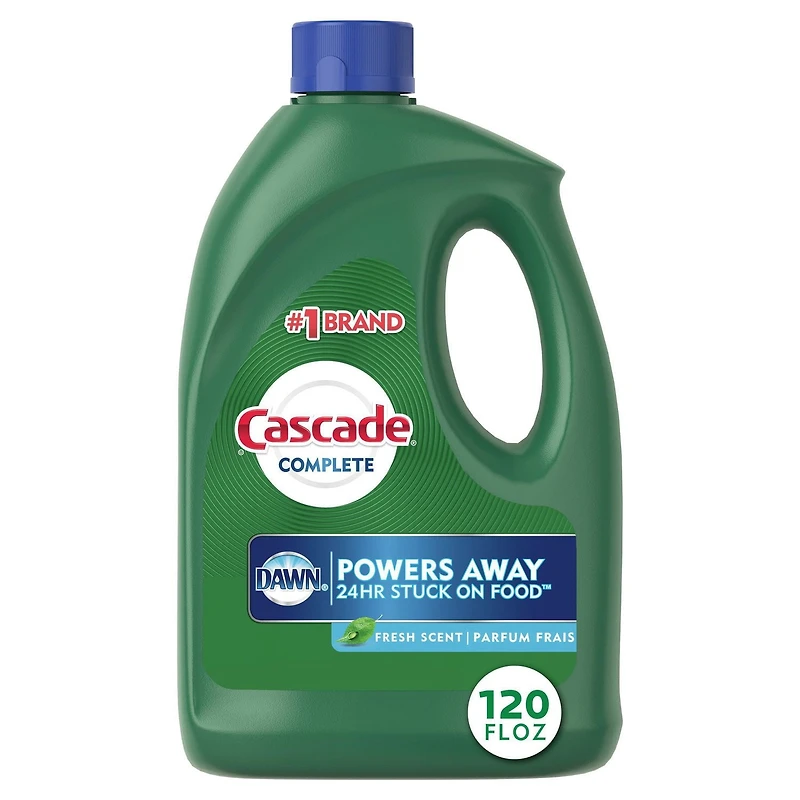 Détergent en gel pour lave-vaisselle Cascade Complete, Parfum frais 3,4 kg