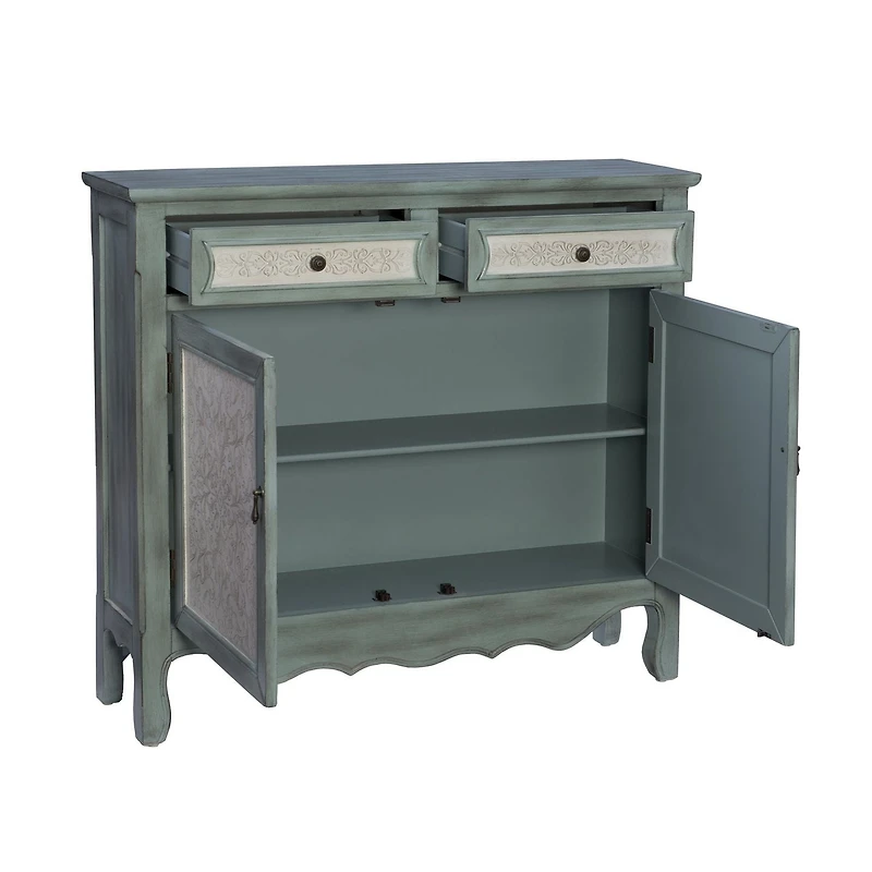 Maggie 2-Door Console, Antique Blue