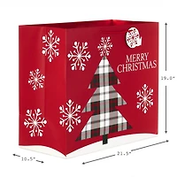 Image Arts Plaid Tree Heavy-Duty X-Wide 19" Jumbo Christmas Gift Bag