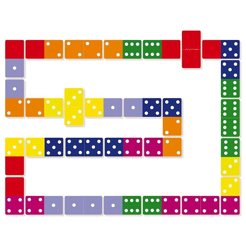 Janod Dominos Animaux de la Jungle  – Jeu Éducatif en Carton pour Enfants – À partir de 3 Ans – Développement de la Motricité Fine et Apprentissage des Nombres - 327712