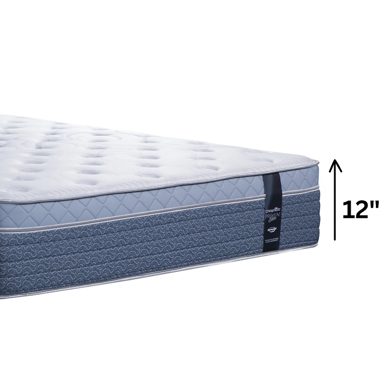 Matelas pelucheux de luxe Eddy à plateau euro Springwall - Fabriqué au Canada - Ressorts ensachés de 12 po et mousse de luxe bio
