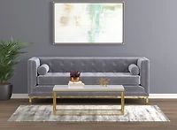 Safdie & Co. Table De Salon 44L Marbre Métal Or