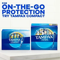 Tampons Tampax avec applicateur en carton, embout facile à saisir, jupette anti-fuites LeakGuard, degré d’absorption super plus, non parfumés 40CT
