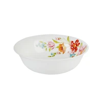 Ultra By Gibson Blooming Rose 12 Piece Dinnerware Set, Decorated, Opal Tempered Glass