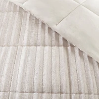 Home Essence York Faux Fur Comforter Set