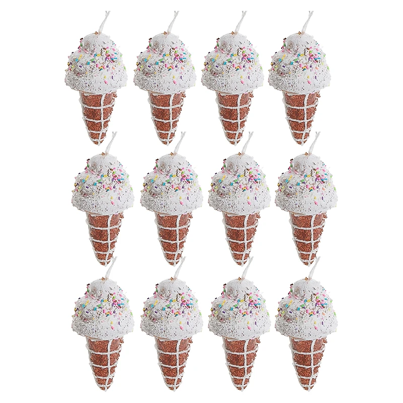 Ice Cream Ornament - Set of 12