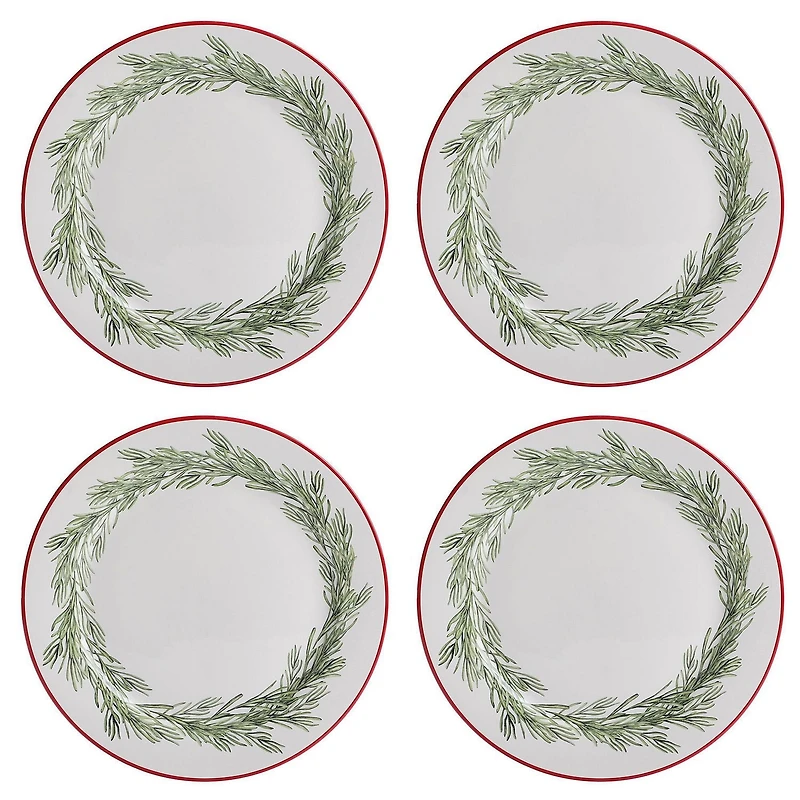 Holiday Time 11" Dinner Plate, 4-Piece