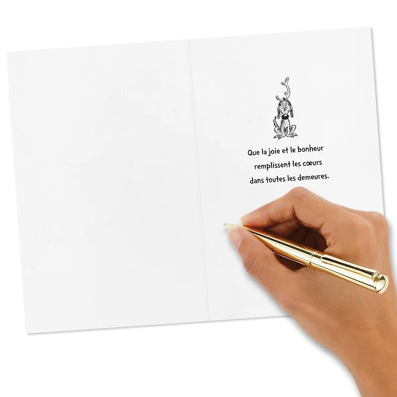 Boîte de cartes en français de Noël, Hallmark, Comment le Grinch a volé Noël ! de Dr. Seuss, Merry Grinchmas (20 cartes)