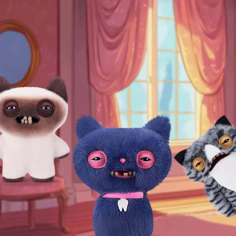 Fuggler Alley Cats 9 inch (Cheezee), Funny Ugly Monster Stuffed Animal Toy by ZURU