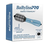 Brosse ionique moyenne ovale à air chaud en nano titane