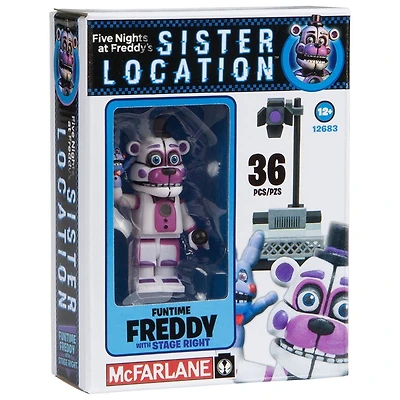 Five Nights at Freddy's Funtime Freddy avec le coté droit  de la scène