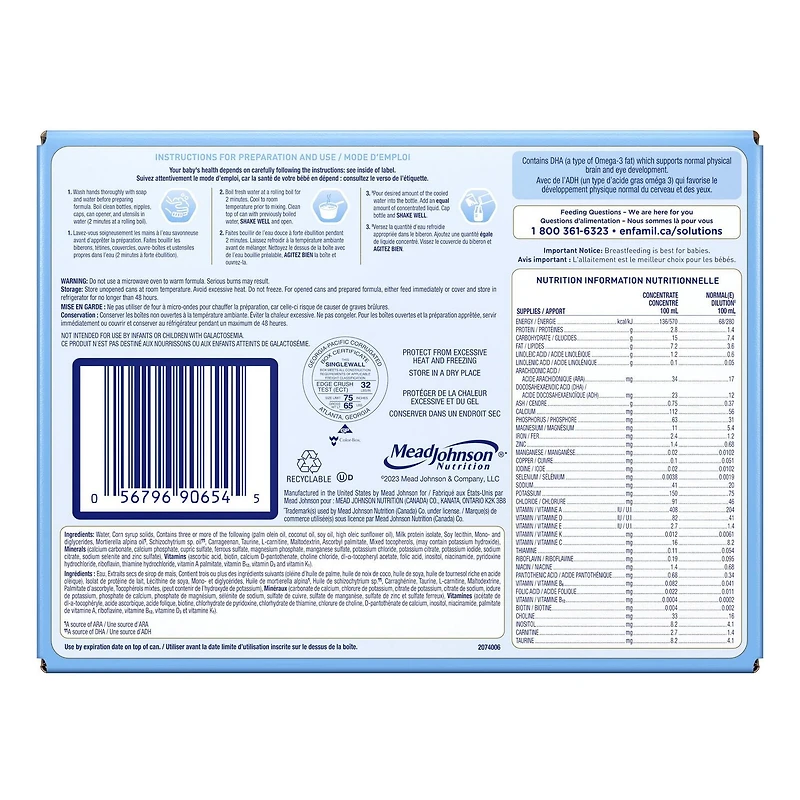 Enfamil A+ Lactose Free Baby Formula, Concentrated Liquid, 385ml x 12