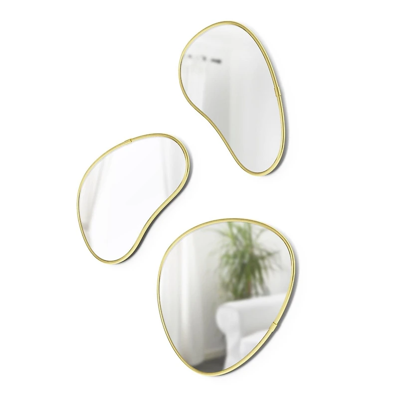 Umbra Miroirs Hubba Pebble, Lot de 3