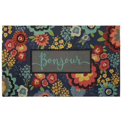 Mainstays Floral Bonjour 18x30 Paillasson Paillasson 33,8 cm x 61 cm