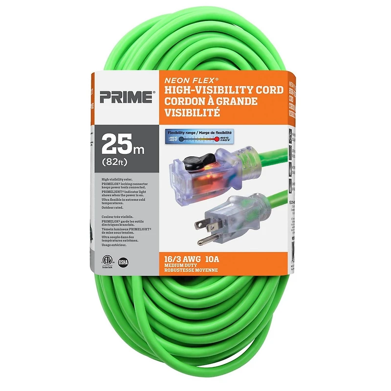 25m (82pi) 16/3 Neon Flex Rallonge