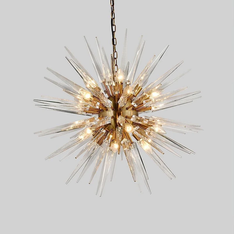TAIPEI CHANDELIER<br>Hanging lamp, designed with crystals that give it a modern design. <br>60"H x 30"W x 30"D