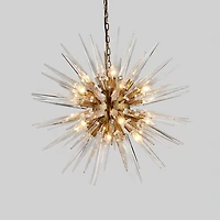 TAIPEI CHANDELIER<br>Hanging lamp, designed with crystals that give it a modern design. <br>60"H x 30"W x 30"D