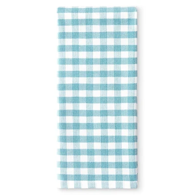 Torchon de cuisine Hometrends en vichy teint en fil, 1 pièce, 100 % coton, motif aquarelle, 40,6 x 66 cm
