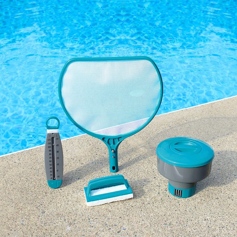 Kit d'accessoires de piscine Mainstays avec 4 articles Kit d'entretien de piscine Mainstays