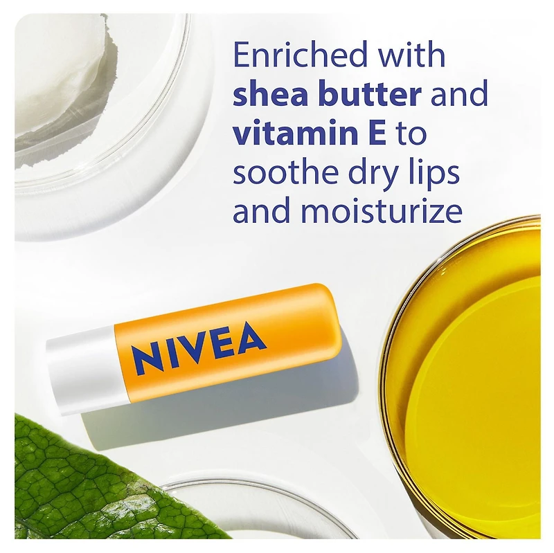 NIVEA Baume à lèvres Soleil 24H d'hydratation avec FPS 30, Paquet Duo 2 x 4.8g