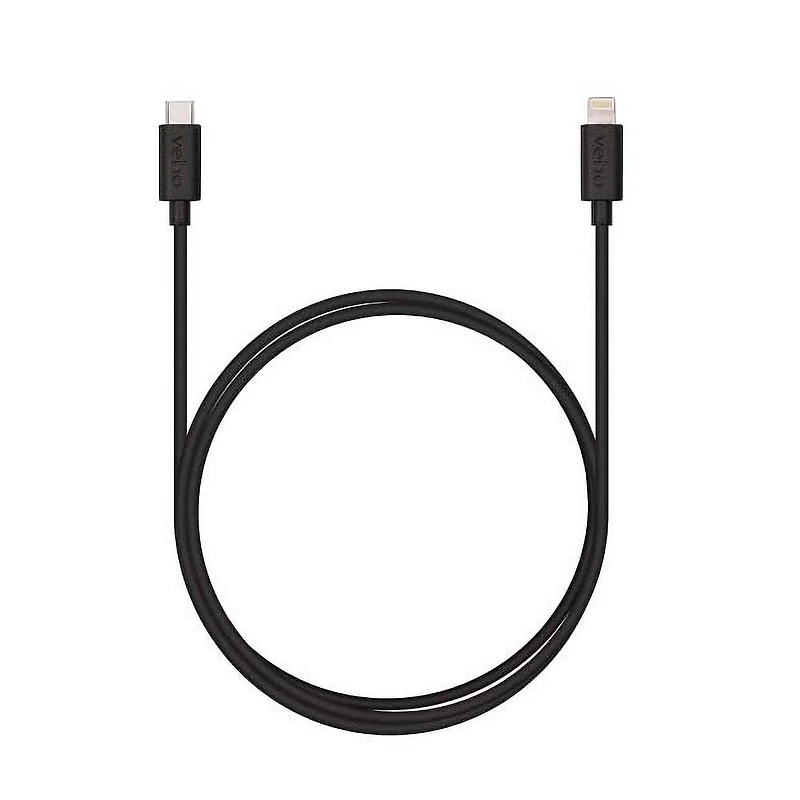 Veho Pebble USB-C to Lightning Charge and Sync Cable 1-m/3.3-ft - Black