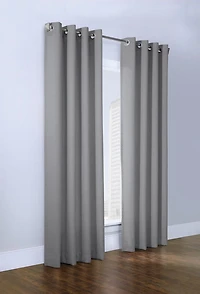 Loft Living Maynard, filtrant la lumière panneau de rideau à œillets en fausse soie brute 54" x 95", gris
