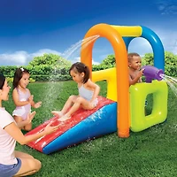 Banzai Jr. – Aire de jeux d’eau gonflable géante pour enfants avec arrosage