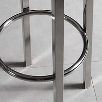 Plata Import Stainless Steel Stool Rotating Counter 26"  Chair Home Round Dining Chair Height Kitchen Coffee Shop