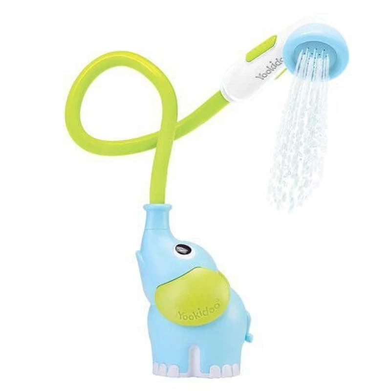 Elephant Baby Bath Toy Shower - Soothing & Gentle Stream, One-Handed Operation, Portable with Circulating Water Pump, From Birth