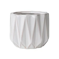 Better Homes & Gardens Céramique Pot à motif géométrique de 12,7 cm-Blanc Pot de fleur