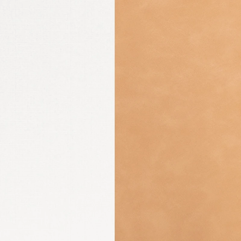 Mainstays Daphne Office Chair, White Fabric with Camel Faux Leather