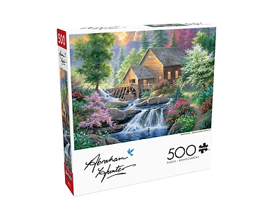 Buffalo Games Summertime Mill 500-Piece Interlocking Jigsaw Puzzle for Adults Ages 14-99 Years