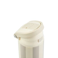 TAL Stainless Steel 2-in-1 Straw and Chug Water Bottle with Push Lid 24 fl oz, Cream Stripe