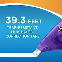 BIC Wite-Out EZ Correct Correction Tape, White, No Dry Time, Tear Resistant Tape, 3-Count