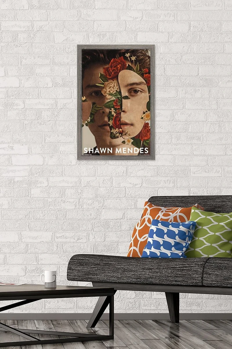 Shawn Mendes - Floral Wall Poster